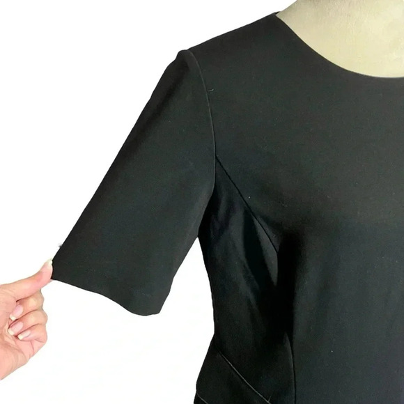 Lafayette 148 New York Asymmetrical Waist Detail Sheath Midi Dress Women Size M - Picture 5 of 8